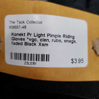 Pr Light Pimple Riding Gloves *vgc, clen, rubs, snags, faded
