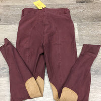 JUNIORS Euroseat Breeches *gc, faded, v.mnr hair, stains, rubs & pills, seam puckers
