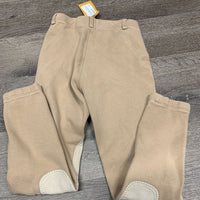 JUNIORS Hvy Cotton Euroseat Breeches, Pull On *vgc, mnr faded, older, knee puckers
