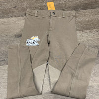JUNIORS Cotton Euroseat Breeches *gc, faded, seam puckers, mnr unstitched edge

