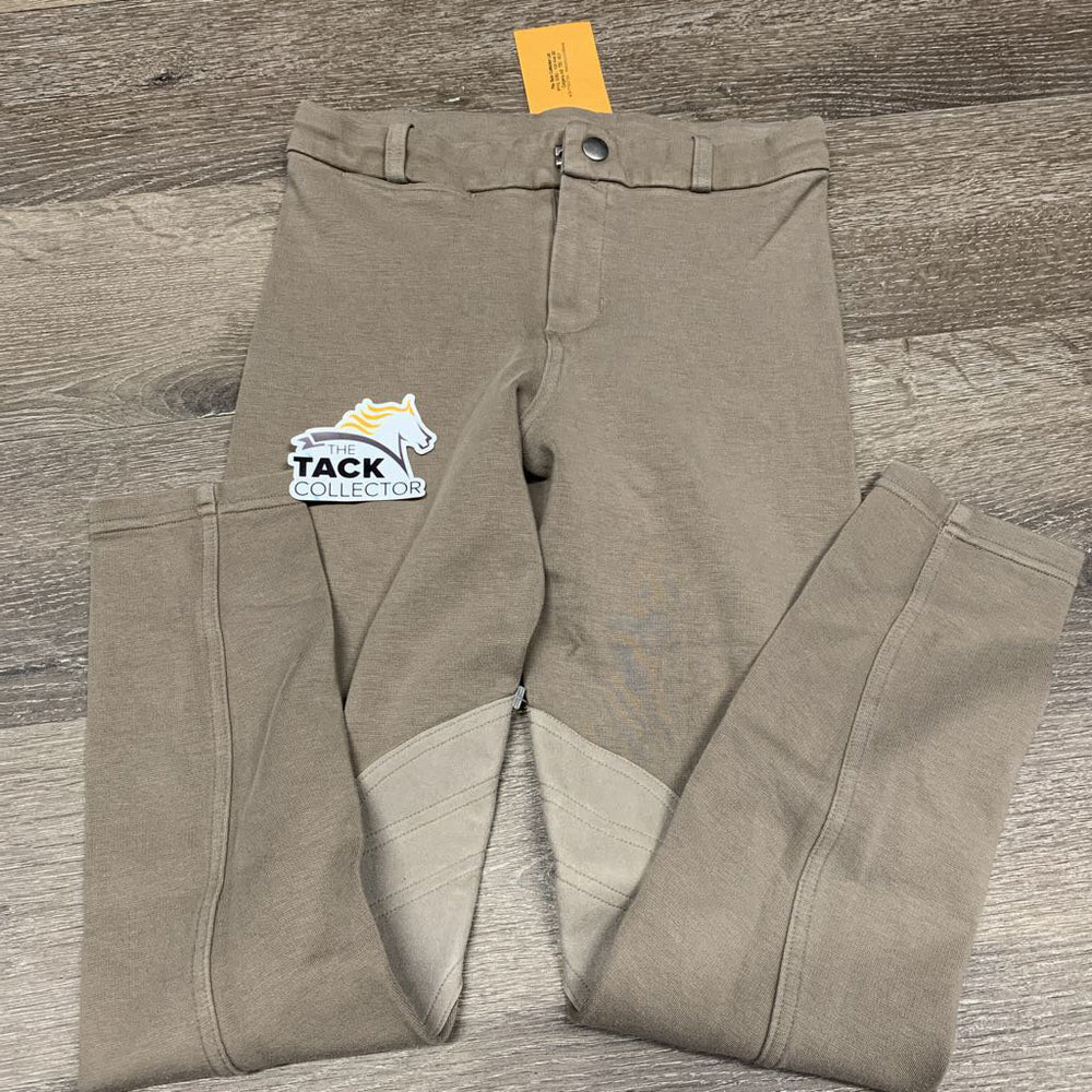 JUNIORS Cotton Euroseat Breeches *gc, faded, seam puckers, mnr unstitched edge