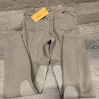 JUNIORS Cotton Euroseat Breeches *gc, faded, seam puckers, mnr unstitched edge
