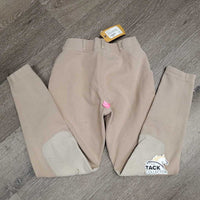Hvy Cotton Euroseat Breeches *gc, faded, rubs, pills, seam holes & repairs

