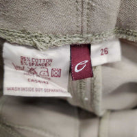 Hvy Cotton Euroseat Breeches *gc, faded, rubs, pills, seam holes & repairs
