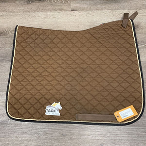 Quilt Dressage Baby Saddle Pad, piping, tabs *gc, clean, mnr hair, vpilly, rubs, faded