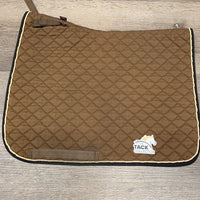 Quilt Dressage Baby Saddle Pad, piping, tabs *gc, clean, mnr hair, vpilly, rubs, faded
