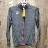 Fleece Jacket, zipper *fair, faded, pilly, clumpy, cuffs: frayed & rubs

