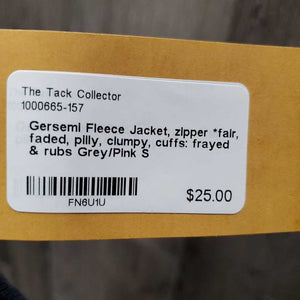 Fleece Jacket, zipper *fair, faded, pilly, clumpy, cuffs: frayed & rubs
