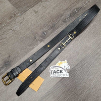 Soft Leather Belt, buckle, bits *gc, mnr dents, creases & scraped edges
