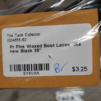 Pr Fine Waxed Boot Laces *like new
