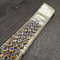 Wide Bling Browband *fair, cracked, peeling, stains, popped bling