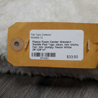 Fleece Foam Center Western Saddle Pad *vgc, clean, mnr stains, hair, mnr clumpy fleece
