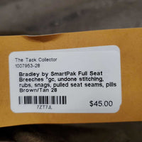 Full Seat Breeches *gc, undone stitching, rubs, snags, pulled seat seams, pills
