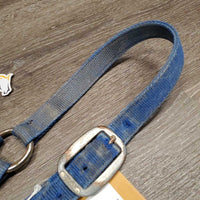 Thick Nylon Halter, Slip Nose *fair, v.stiff, rusty, v.dirty, faded, rough/torn edges

