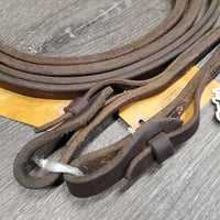 Weighted Leather Western Quick Change Split Reins *gc, mnr dirt, stains, rubs
