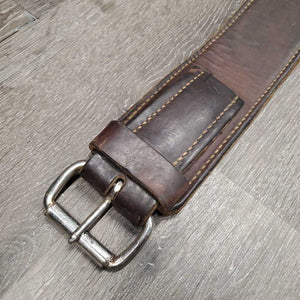 Thick Double Stitched Leather Rear Cinch with Connector *gc, dirt, stains, scuffs, creases, rubs