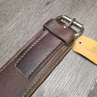 Thick Double Stitched Leather Rear Cinch with Connector *gc, dirt, stains, scuffs, creases, rubs
