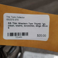 SS Thin Western Tom Thumb *gc, clean, stains, scratches, dings
