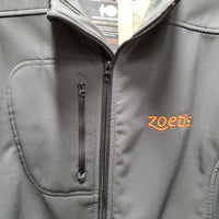 Soft Shell Jacket, Fleece Lined, Zipper "Extreme Trail 2014" *gc, seam puckers, mnr dirt?stain & snags
