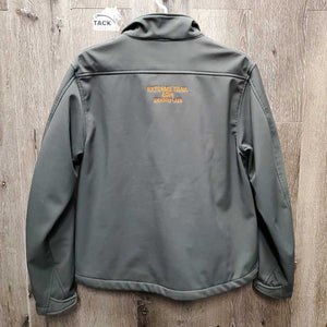 Soft Shell Jacket, Fleece Lined, Zipper "Extreme Trail 2014" *gc, seam puckers, mnr dirt?stain & snags