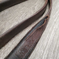 Pr Soft Lined Stirrup Leathers *gc/fair, clean, rubs, torn edges, v.rubbed, stretched & cracked holes
