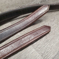 Pr Soft Lined Stirrup Leathers *gc/fair, clean, rubs, torn edges, v.rubbed, stretched & cracked holes
