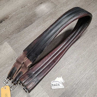 Leather Girth, 1x els *gc, dirty, v.stretched elastic, rubs, stains, clean, older, deep creases
