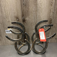 4 Bottle Horse Shoe Wine Rack *gc, v.rusty, clean