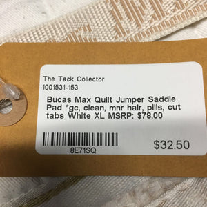 Quilt Jumper Saddle Pad *gc, clean, mnr hair, pills, cut tabs