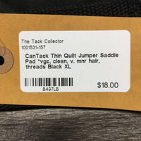 Thin Quilt Jumper Saddle Pad *vgc, clean, v. mnr hair, threads
