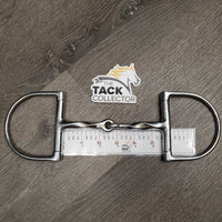 Slow Twist Hunter D Ring Snaffle Bit *gc, clean, stains, residue, V.SLOPPY joints