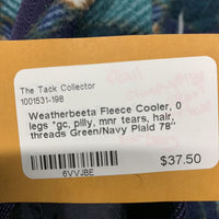 Fleece Cooler, 0 legs *gc, pilly, mnr tears, hair, threads
