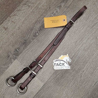 Thick Adjustable Running Martingale Attachment, buckle *vgc, clean, stiff, residue, discolored, mnr scraped edges
