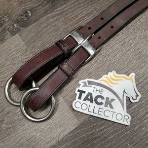 Thick Adjustable Running Martingale Attachment, buckle *vgc, clean, stiff, residue, discolored, mnr scraped edges