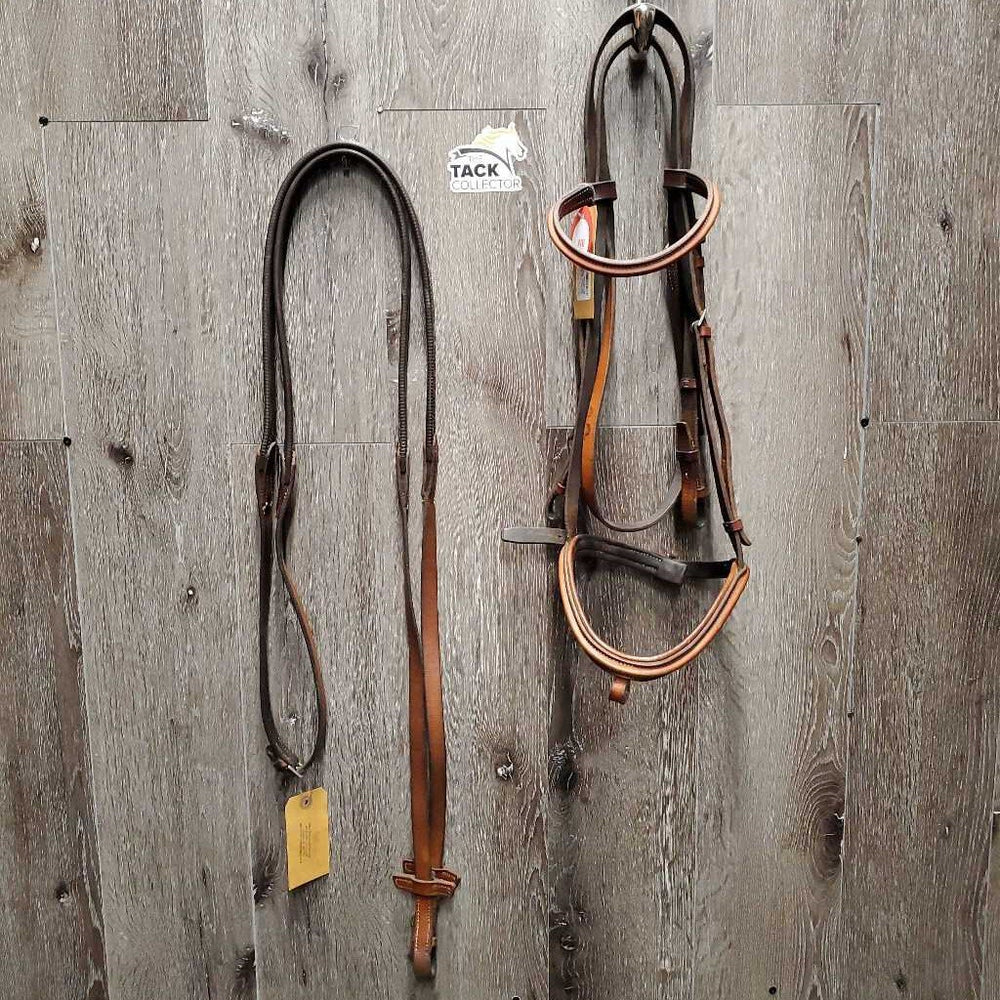 Rsd Bridle, Rubber Reins *No Flash, gc, older, stains, clean, dry, dents, residue, older, stiff