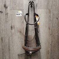 Rsd Padded Bridle, Crank, Bling Browband *vgc, mismatched, No Flash, clean, residue, dirty seams
