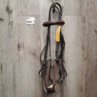 Rsd Padded Figure 8 Bridle, Rsd Rubber Reins *gc, clean, dry, stiff, residue, faded, tight keepers, rubs, dents

