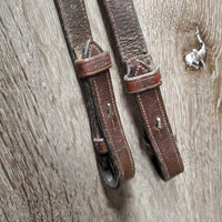 Rsd Padded Figure 8 Bridle, Rsd Rubber Reins *gc, clean, dry, stiff, residue, faded, tight keepers, rubs, dents