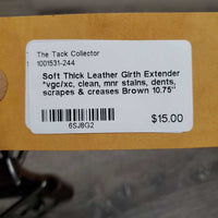 Soft Thick Leather Girth Extender *vgc/xc, clean, mnr stains, dents, scrapes & creases
