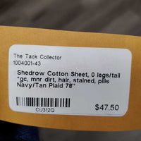 Cotton Sheet, 0 legs/tail *gc, mnr dirt, hair, stained, pills
