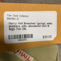 Breeches *gc/vgc, older, puckers, pills, discolored seat & legs
