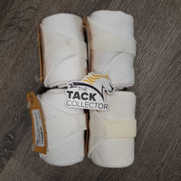 4 Stretchy Cotton Leg Wraps *xc, older, clean, v.mnr stains, rubs & hair