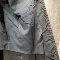 Full Length Oilskin - Slicker *gc, dirty, rubs, older, v.tiny hole
