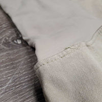 Euroseat Breeches *vgc, undone seam stitching, thread, discolored seat & legs, seam puckers, ?shrunk
