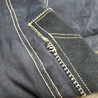Denim Wuroseat Breeches *gc/fair, seam puckers, faded, pills, rubs, popped seam, seat: rubs & thin
