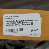 Euroseat Breeches *vgc, mnr stains, rubs, pills & seam puckers, older