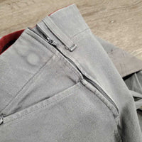 Side Zip Breeches *gc/fair, older, faded, rubs, pills, knees: stretched, unstitched seams