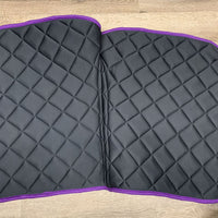 Dressage Saddle Pad, 2x Piping "Unicorns" *new, curled corner
