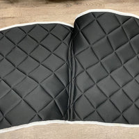 Dressage Saddle Pad, 2x Piping "Tooled" *new, curled corner
