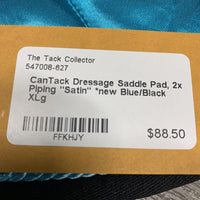 Dressage Saddle Pad, 2x Piping "Satin" *new
